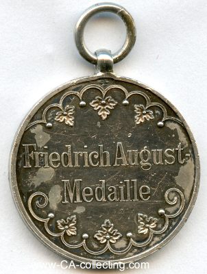 Photo 3 : SILBERNE FRIEDRICH AUGUST-MEDAILLE 1905. Silber. 28mm mit...