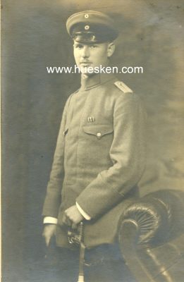 PHOTO 15x10cm: Offizier-Stellvertreter in feldgrauer...