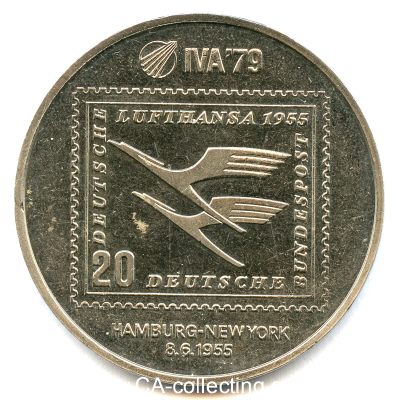 Foto 2 : DEUTSCHE LUFTHANSA (DHL). Medaille 1979 zur...