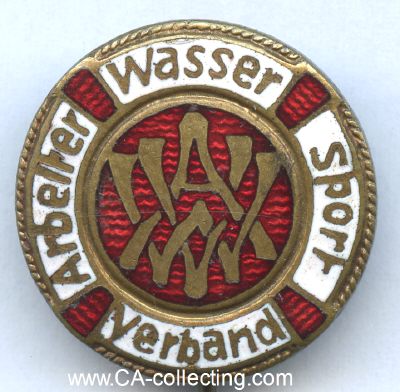 ARBEITER-WASSERSPORTVERBAND (AWV). Mitgliedsabzeichen um...