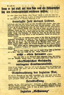 NSDAP-FLUGBLATT 'Adolf Hitler und der Arbeiter!'. Zur...