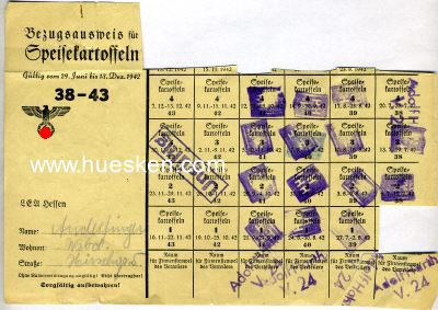 BEZUGSAUSWEIS 1942 (Lebensmittelkarte) für...