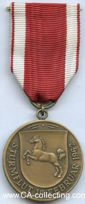 NIEDERSACHSEN. Sturmflut-Medaille 16. Februar 1962....