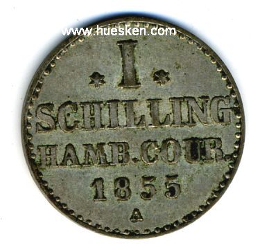 HAMBURG. Schilling 1855. ss-vz.