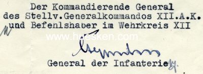 STEPPUHN, Albrecht. General der Infanterie, Orden Pour le...