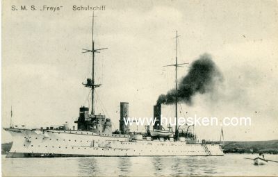 PHOTO-POSTKARTE 'S.M.S. Freya - Schulschiff'.