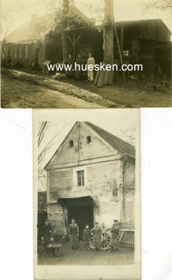 Photo 2 : 4 PHOTOS um 1900/1910 mit Hausansichten und Bewohnern....