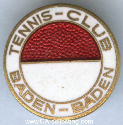 BADEN-BADEN. Abzeichen des Tennis-Club Baden-Baden um...