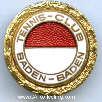 BADEN-BADEN. Goldene Ehrennadel des Tennis-Club...