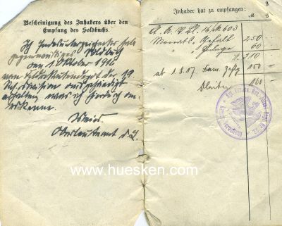Foto 7 : 2 x SOLDBUCH f.d.Leutnant bzw. Oberleutnant Meier a.d....
