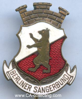 BERLINER SÄNGERBUND. Abzeichen um 1920. Bronze...