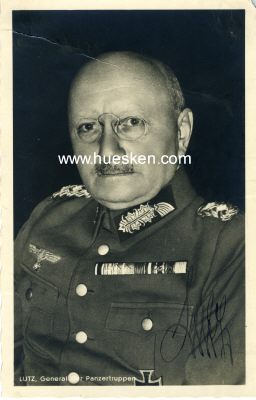 LUTZ, Oswald. General der Panzertruppe, Inspekteur der...