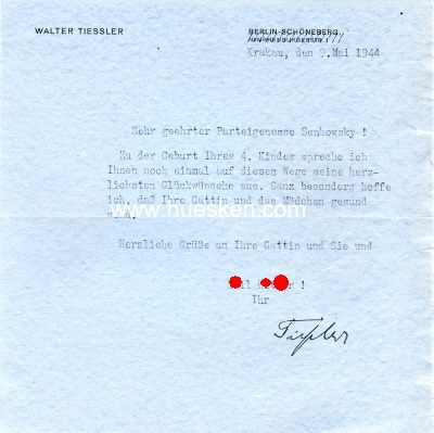 Foto 2 : TISCHLER, Walter. NSDAP-Reichsamtsleiter im Stab des...