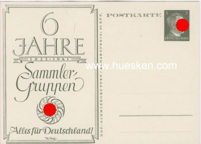 GANZSACHE-POSTKARTE 1941 6 Jahre KDF-Sammlergruppen