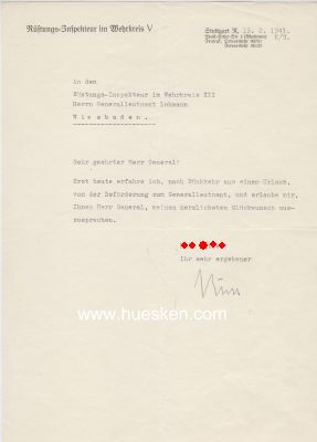 Photo 2 : KLETT, Heinrich, Oberst des Heeres (1896-1945).<br>Brief...