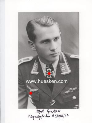GRISLAWSKI, Alfred. Hauptmann der Luftwaffe, Jagdflieger...