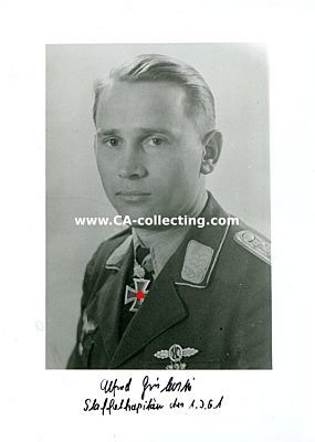 GRISLAWSKI, Alfred. Hauptmann der Luftwaffe, Jagdflieger...
