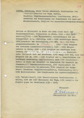 Photo 2 : WEHMER, Friedrich. DDR-Politiker, Vorsitzender der...