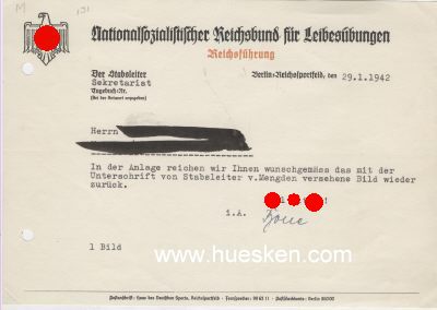 Foto 2 : MENGDEN, Guido von. Stabsleiter des NS.-Reichsbund...