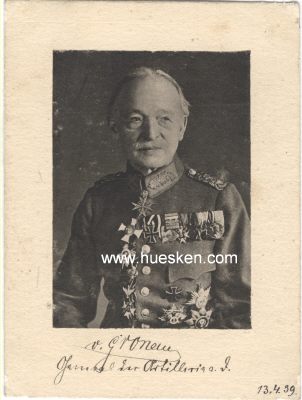 GRONAU, Hans von. General der Artillerie und Vater des...