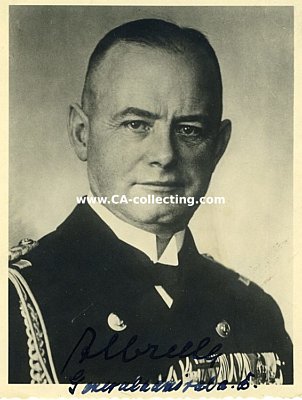 ALBRECHT, Conrad. Generaladmiral der Kriegsmarine,...