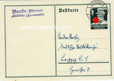 GANZSACHE-POSTKARTE Nothilfekarte 1934, 1935 gelaufen