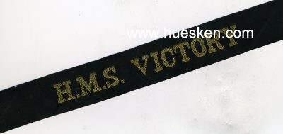 MÜTZENBAND 'H.M.S. Victory', metallfaden 84cm