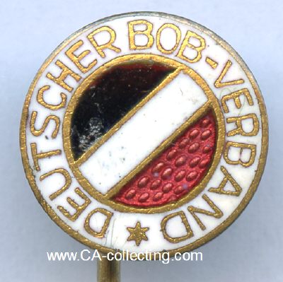 DEUTSCHER BOB-VERBAND (DBV). Mitgliedsabzeichen um 1925....