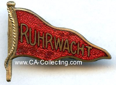 RUHRWACHT. Mitgliedsabzeichen um 1920. Bronze vergoldet...