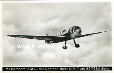PHOTO-POSTKARTE 'Messerschmitt M 29 mit Siemens-Motor Sh...