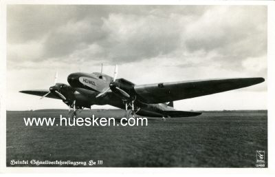 PHOTO-POSTKARTE 'Heinkel Schnellverkehrsflugzeug He 111'.
