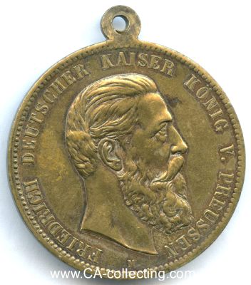MEDAILLE 1888 auf den Tod Kaiser Friedrich III. Kopf...