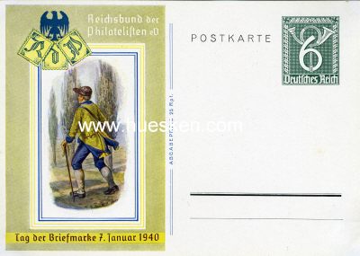 GANZSACHE-POSTKARTE 1940 des Reichsbund der Philatelisten...