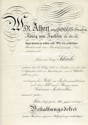 Photo 2 : SACHSEN - ALBERT König von Sachsen...