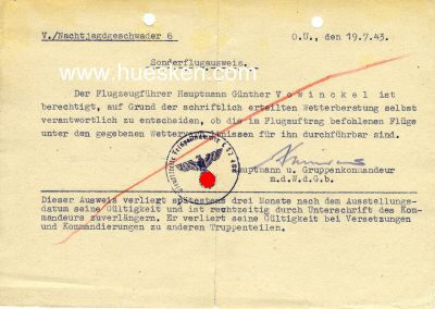 Photo 2 : SEMRAU, Paul. Major der Luftwaffe, Nachtjagdflieger mit...