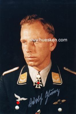 GLUNZ, Adolf. Oberleutnant der Luftwaffe, Jagdflieger im...