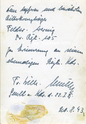 Photo 2 : MÜLLER, Friedrich-Wilhelm. General der Infanterie,...