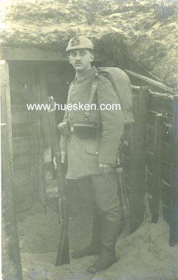 PHOTO 13x9cm: Soldat in feldgrauer Uniform, im...