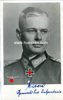 VIEROW, Erwin. General der Infanterie, Befehlshaber in...