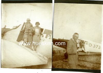 DEUTSCHE LUFTHANSA (DLH). 4 Photos 10x7cm um 1930:...