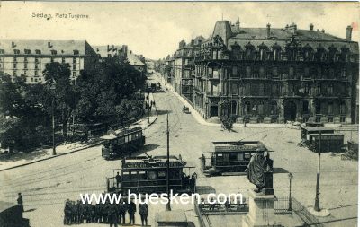 POSTKARTE SEDAN. 'Platz Turenne'. 1915 als Feldpost...