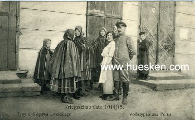 POSTKARTE 'Polen - Kriegsschauplatz 1914/15, Typy z....