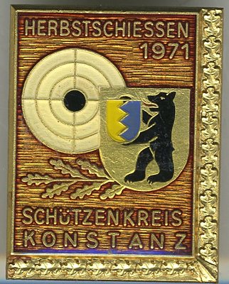 KONSTANZ. Vergoldete Ehrennadel 'Schützenkreis...