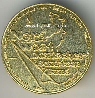 NORDWESTDEUTSCHER SCHÜTZENBUND. Vergoldete Medaille...