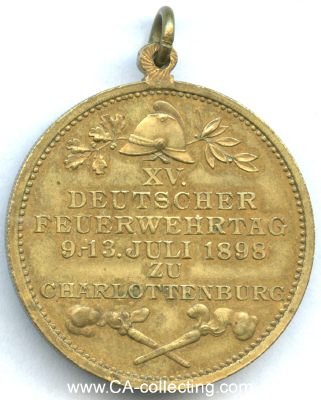Foto 2 : CHARLOTTENBURG. Medaille zum XI. Deutschen Feuerwehrtag...