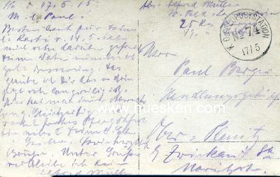 Foto 2 : PHOTO 9x14cm: 'Gulaschkanone'. 1915 als Feldpost...