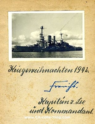 FRERICHS, Franz. Kapitän zur See der Kriegsmarine,...