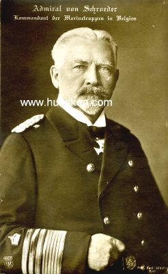 PHOTO-PORTRÄT-POSTKARTE Admiral von Schroeder....