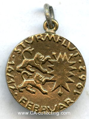 SCHLESWIG-HOLSTEIN. Sturmflut-Medaille 1962. Miniatur...