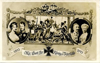 PHOTO-POSTKARTE 1813-1913 - Mit Gott für König...